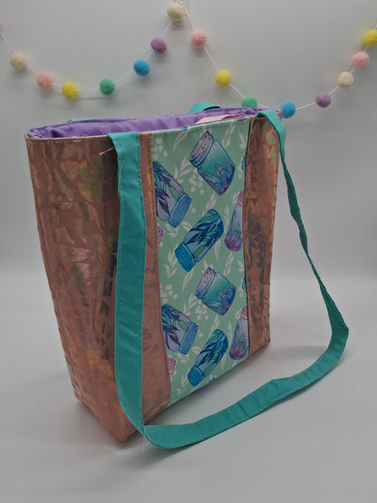 witchy jars v. 2 large zippered tote