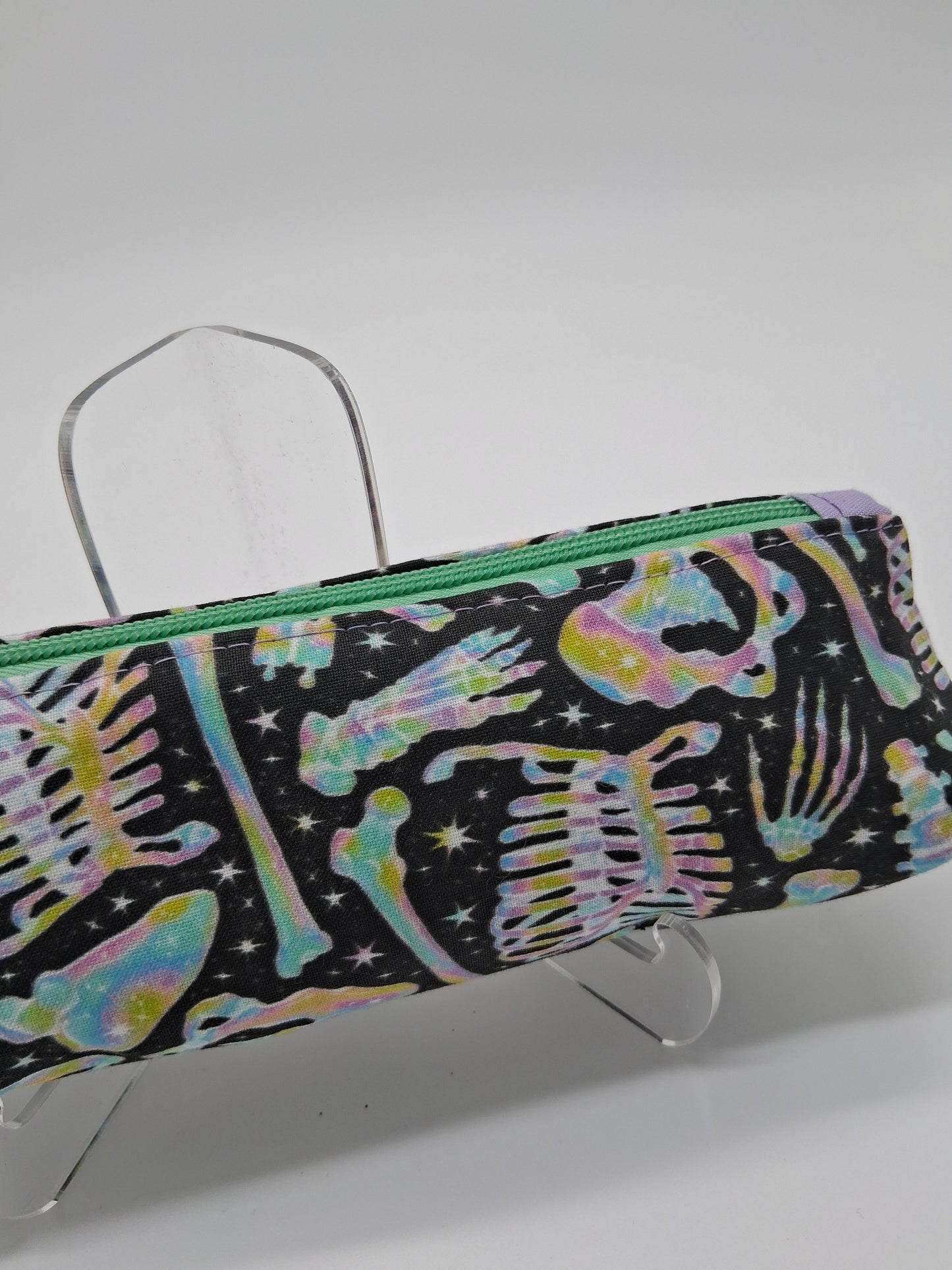 pastel rainbow bones v. 3 slim pencil case