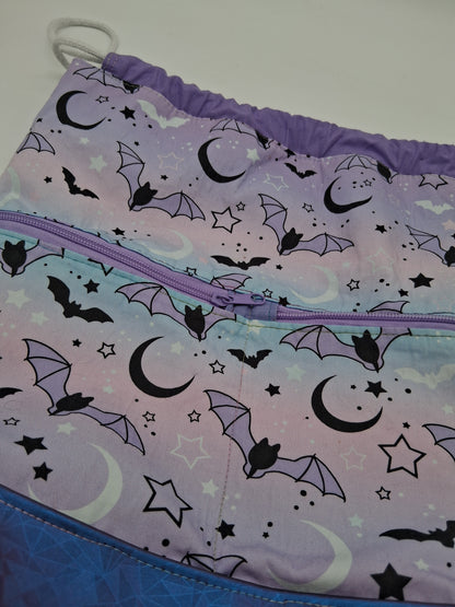 pastel bats v. 1 Begonia drawstring backpack