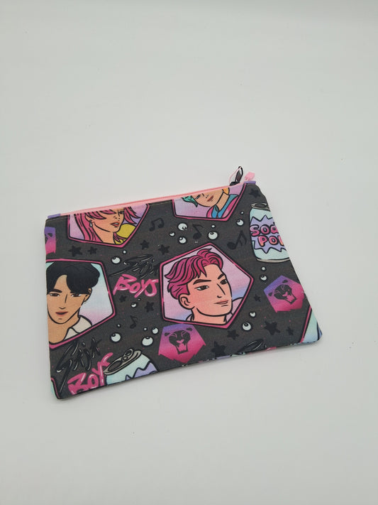 lion boys v. 2 flat zipper pouch