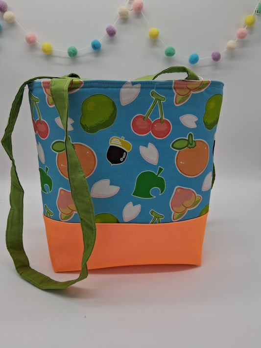 island fruits v. 1 large zippered tote