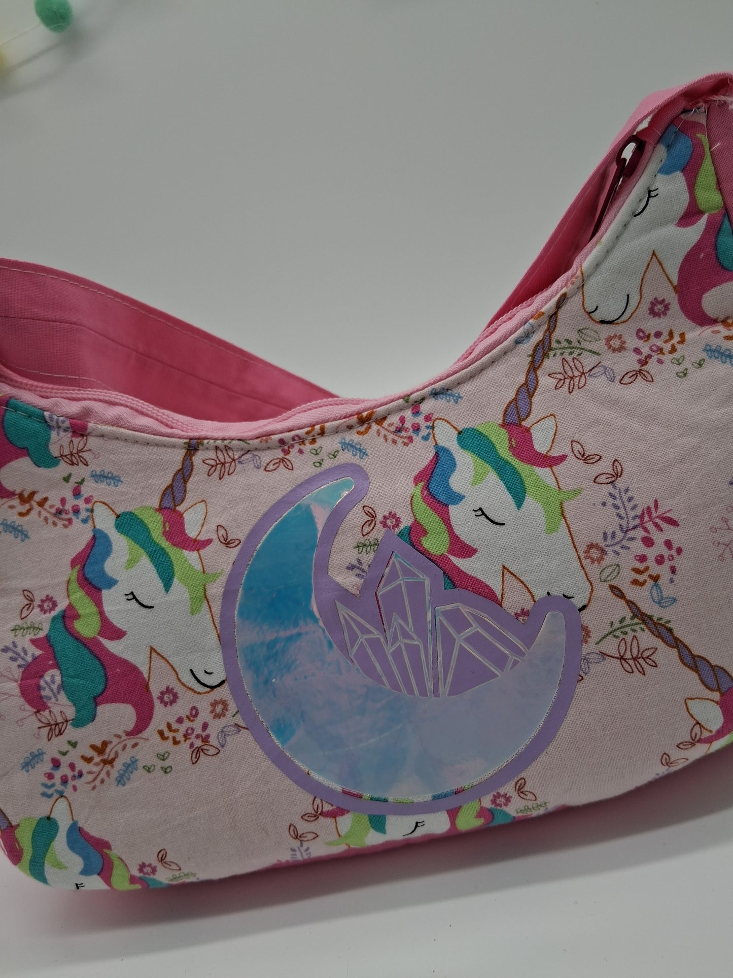 floral unicorns v. 1 baguette bag