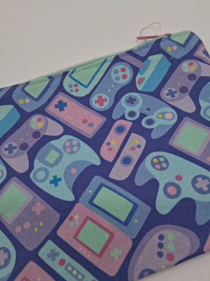 cute controllers v. 1 flat zipper pouch
