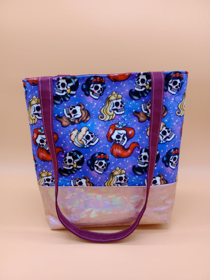 princess skulls v. 1 large tote