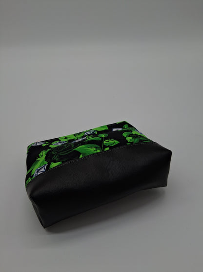 green floral dice v. 2 boxy pouch