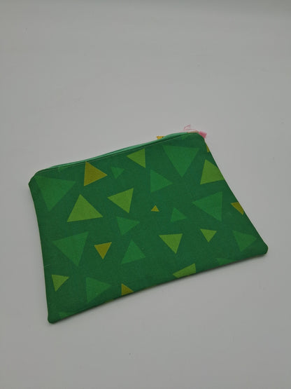 triangle grass v. 1 flat zipper pouch
