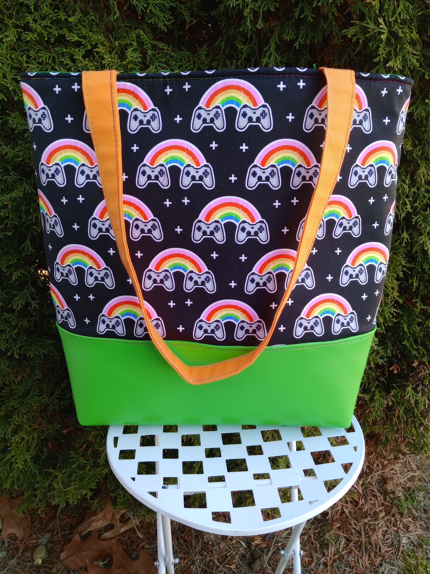 rainbow gaymers v. 1 large tote