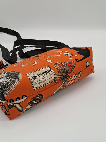 vintage orange Halloween v. 1 Sunflower crossbody bag