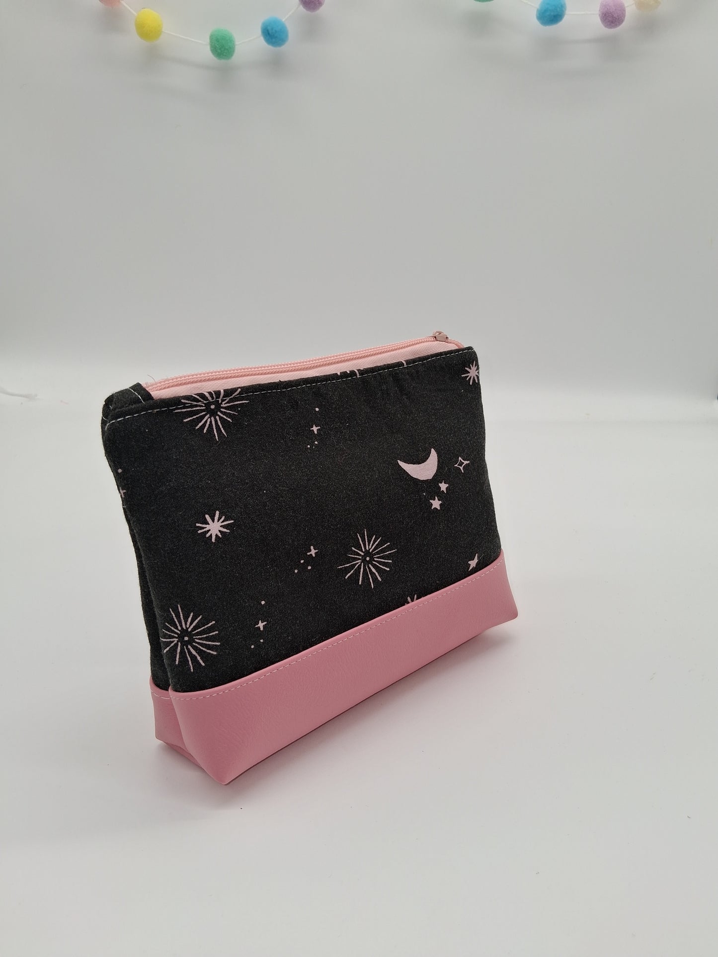 black pink skies v. 4 boxy pouch