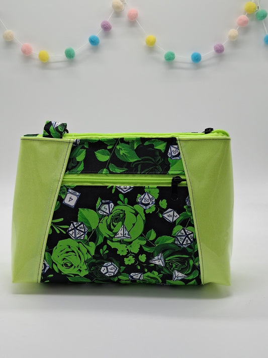neon green dice v. 1 Sunflower crossbody bag
