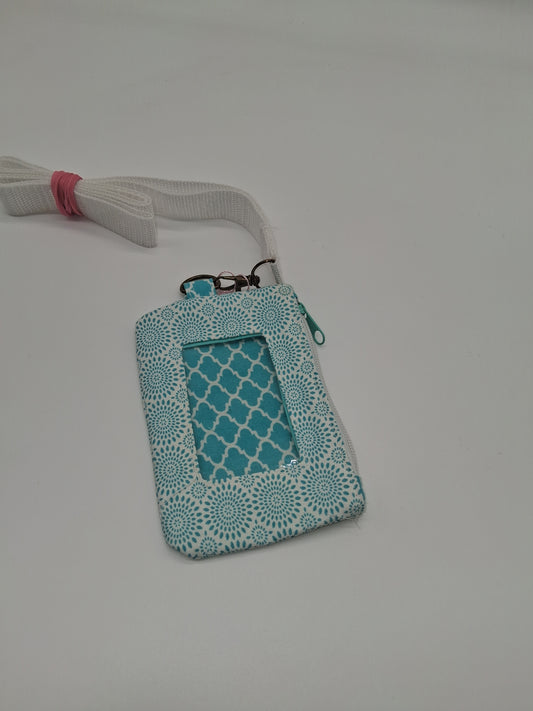 teal geometric v. 1 piper ID holder