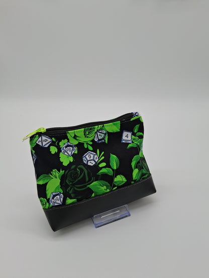 green floral dice v. 2 boxy pouch