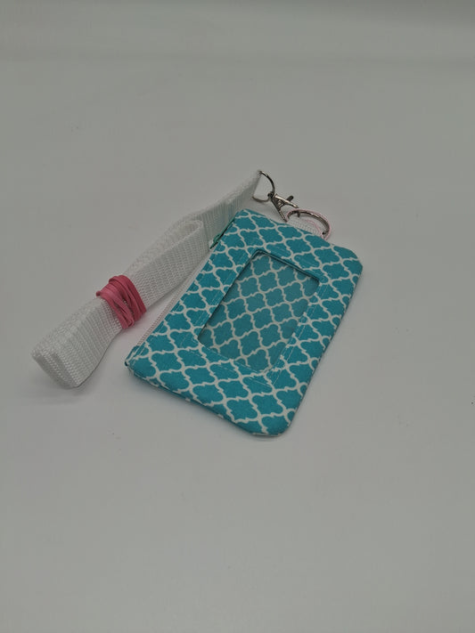 teal geometric v. 2 piper ID holder