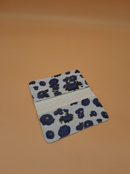 blue roses checkbook cover