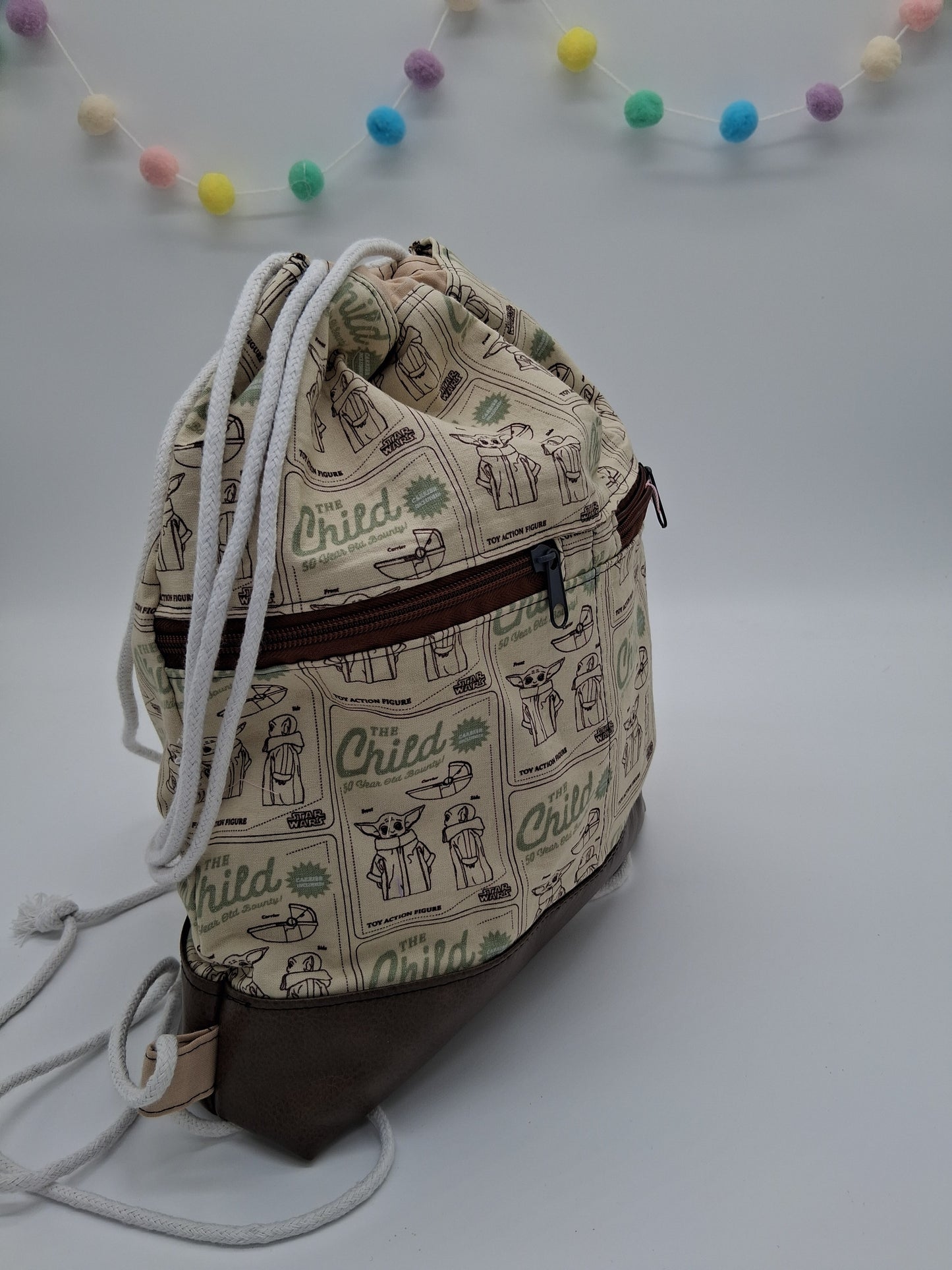green guy v. 1 Begonia drawstring backpack