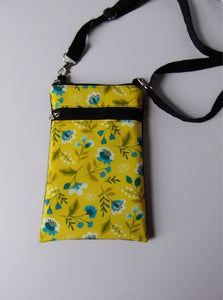 yellow flowers mini crossbody